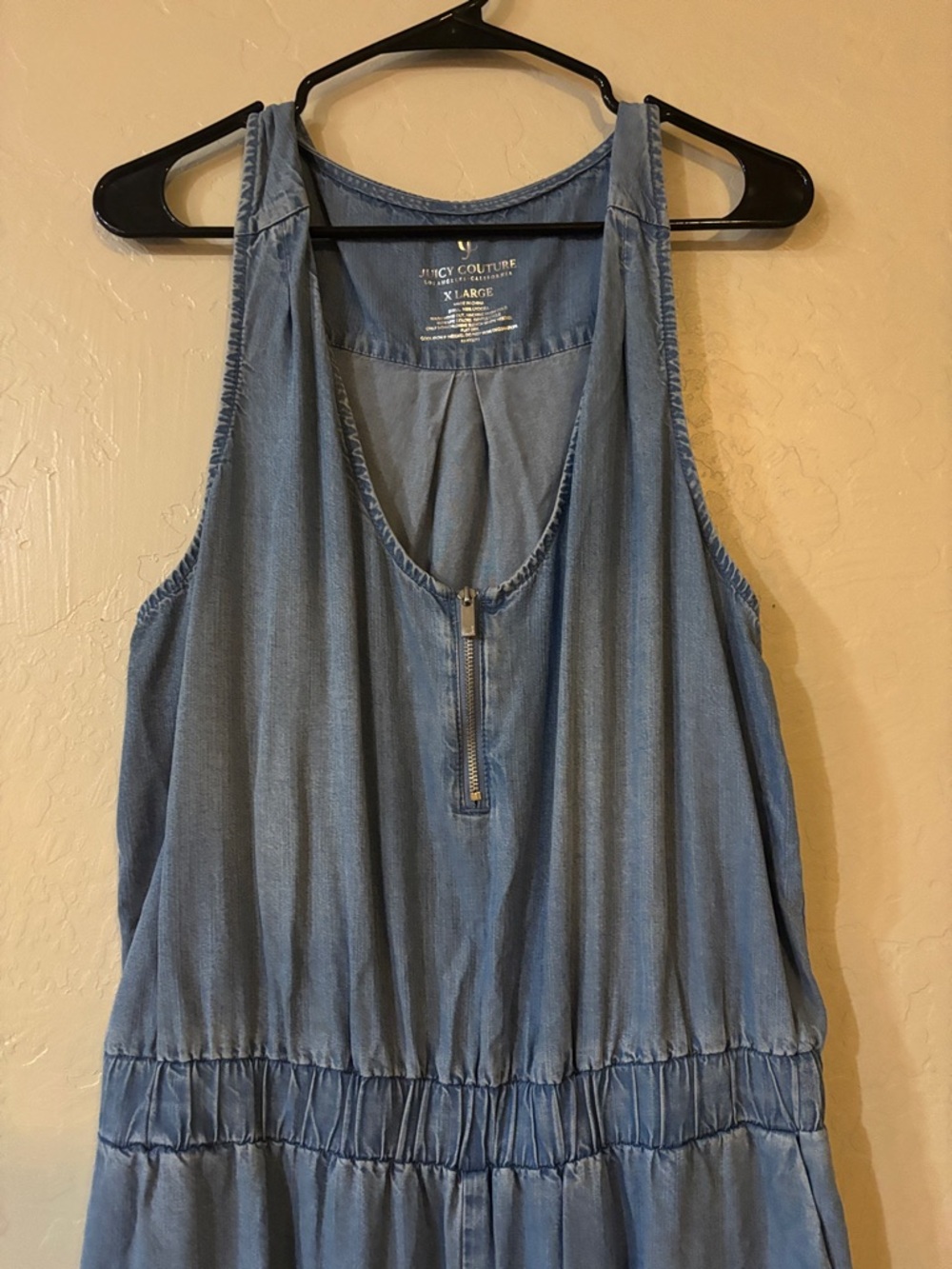 Juicy Couture Light Blue Denim-Style Tank Jumpsuit - Picture 3 of 9